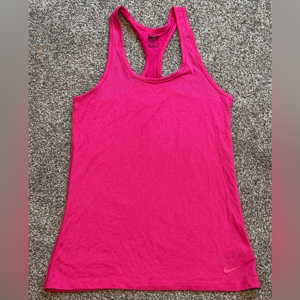 Nike Women’s Dri-FIT Racerback Tank Top in Bright Pink